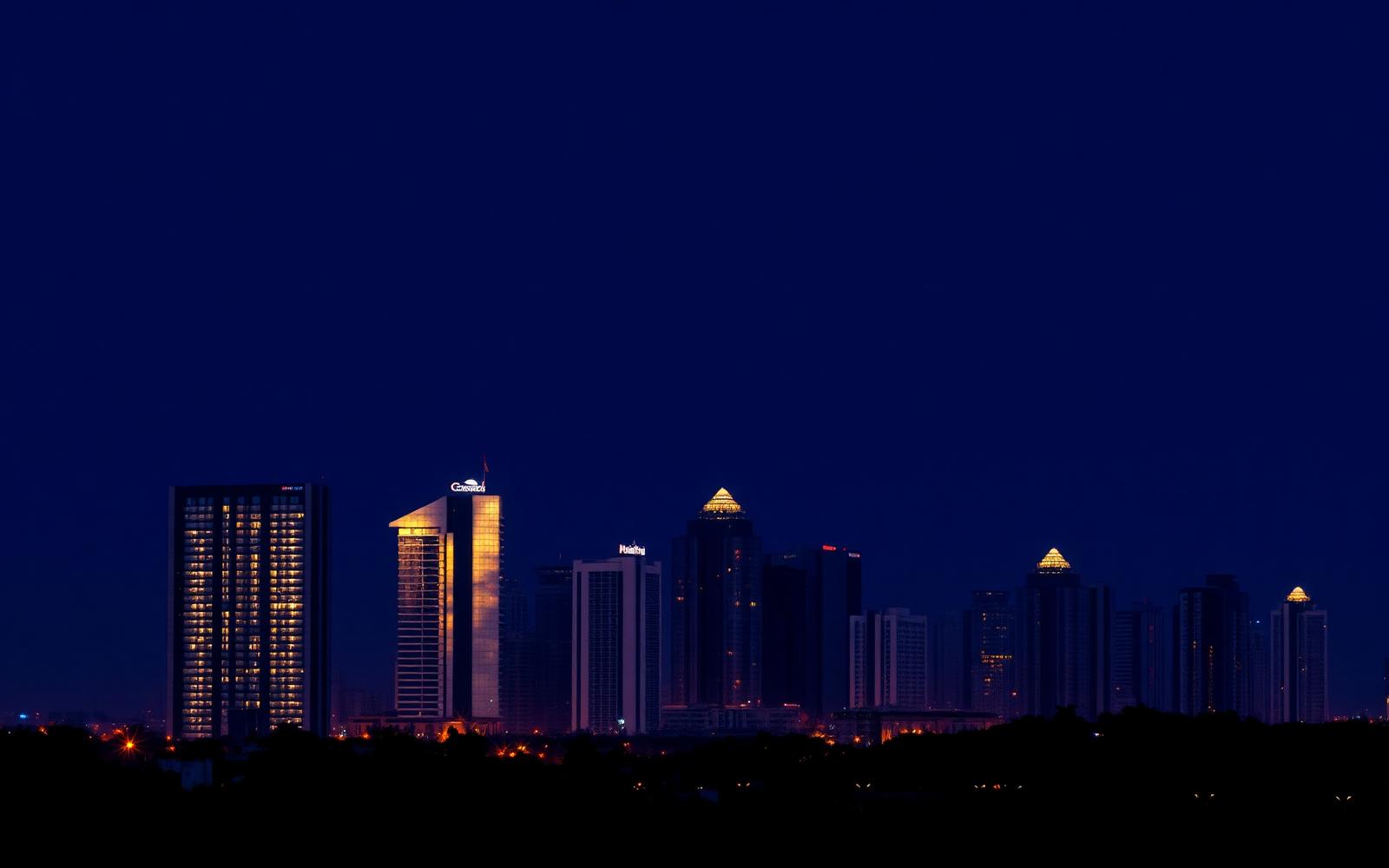 Kolkata skyline at dusk